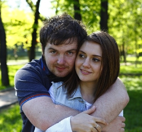 Аня Руднева с мужем